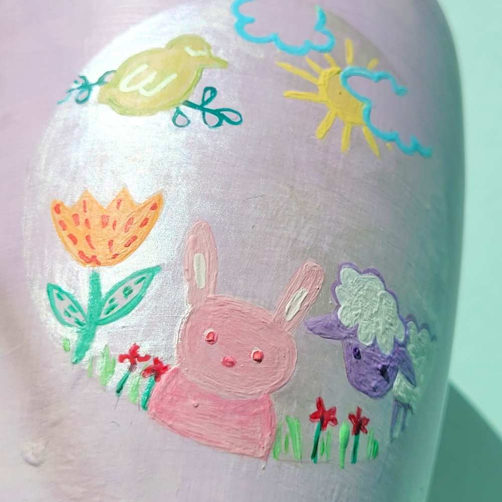 kinderurne rosa hase schaf